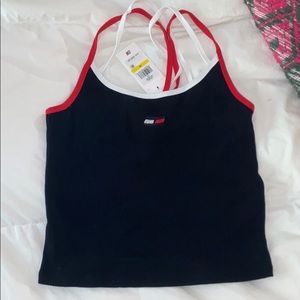Waffle Knit, strappy Tommy Hilfiger crop top. Nwt